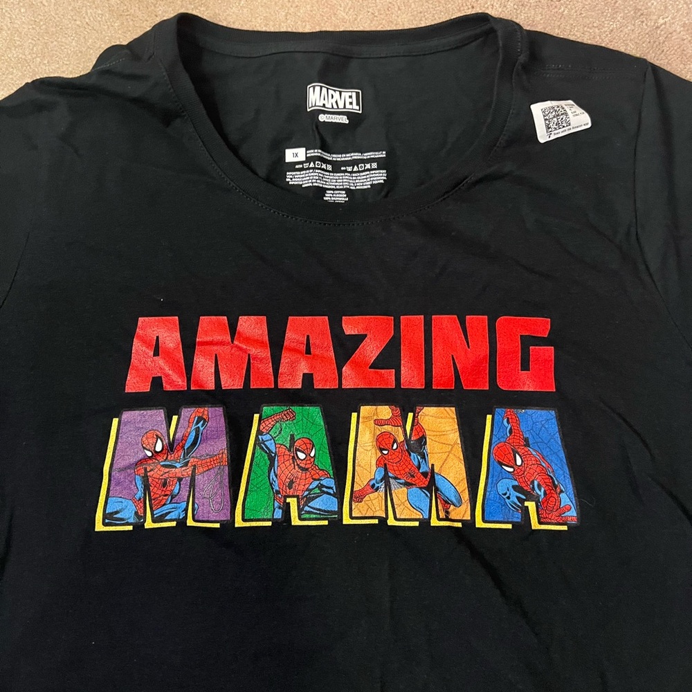 Marvel Women’s Amazing Mama Shirt Black XL